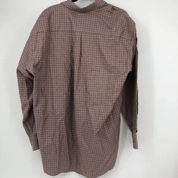 Talbots Purple Plaid Button-up Shirt | Made in Turkey - Picture 3 of 6